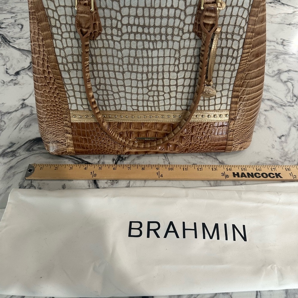 Brahmin Croc-Embossed Tote Bag
